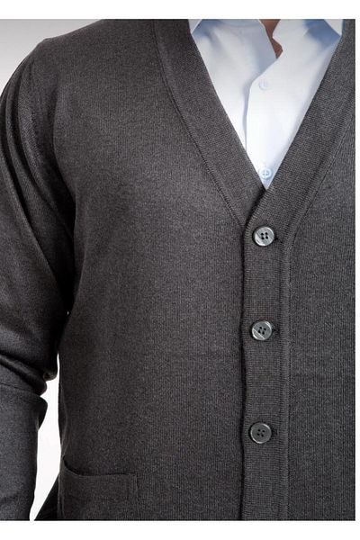 MERY FASHİON Men's Seasonal Thin Knitwear Dad Cardigan