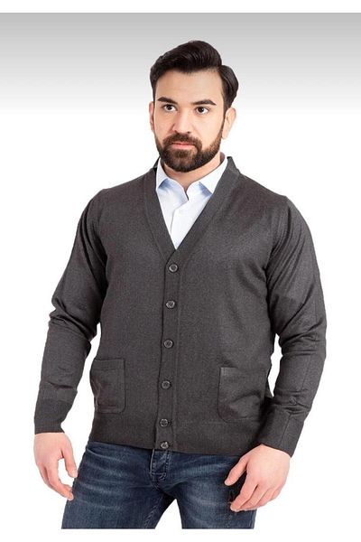 MERY FASHİON Men's Seasonal Thin Knitwear Dad Cardigan