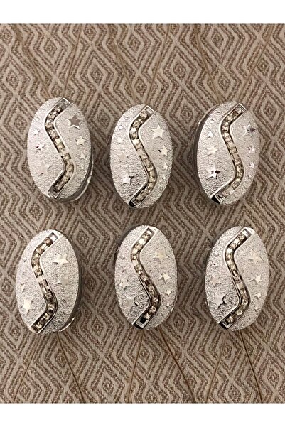 FEDA İSTANBUL Perde Ve Tül Toplama Mandalı Oval 6’lı Set