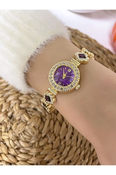 Bimodabu Women's Roman Numeral Wristwatch with Luxurious Zirconia
