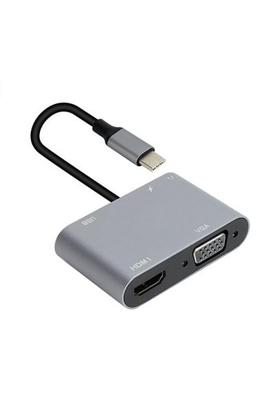 VCOM Cu4511 Type-C to HDMI Vga USB 3 3.5mm Aux Type-C Converter