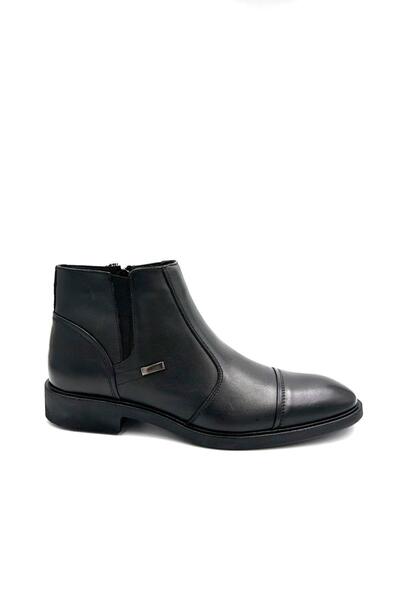 BEYAZ (Tahir Türk) Hakiki Deri Termo Kaymaz Taban Fermuarlı Günlük Erkek Klas...