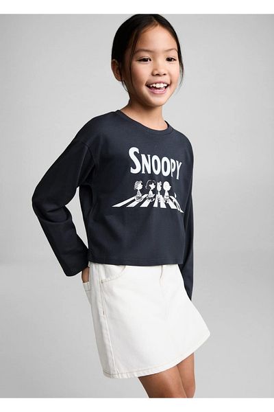MANGO Kids Μακρυμάνικο μπλουζάκι Snoopy
