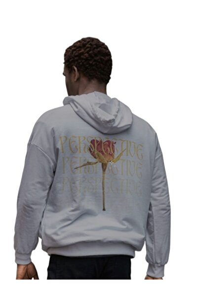 RKSAL BUTIK Rksal Perspectıve Erkek syiah Kapüşonlu Sweatshirt