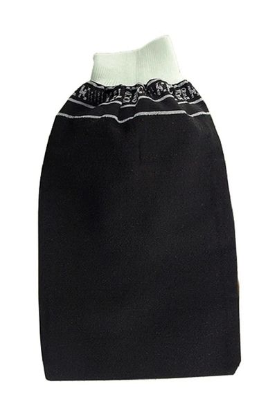 Bilian Butterfly Pouch Elastic Thick Ottoman Black Bath Bath Washcloth, Skin Care