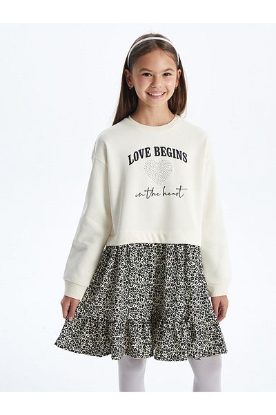 LC Waikiki Lw - Crew Neck Girl's Dress