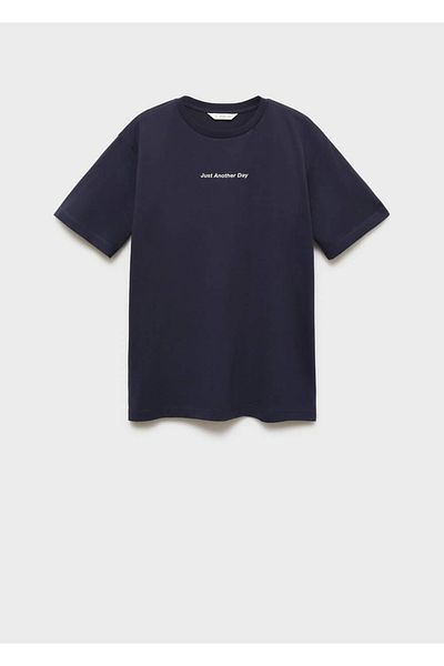 Mango Teen Γραπτό μπλουζάκι Oversize