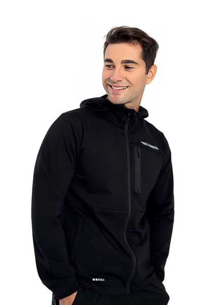 Crozwise Erkek Kapüşonlu Sweatshirt İki İplik 6041