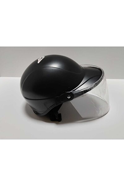 Leos -SİPERLİKLİ JOKEY KASK-SİYAH RENK-YERLİ ÜRETİM-MOD1