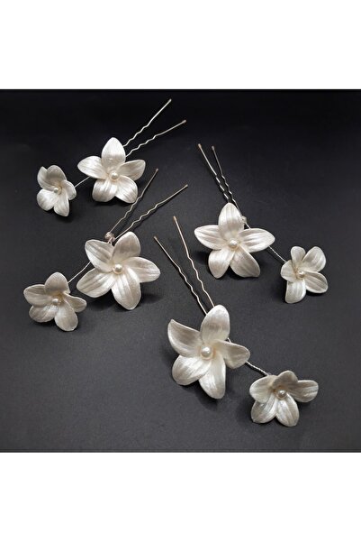 gelin saç askesuarı,çiçekli toka,incili saç aksesuarı