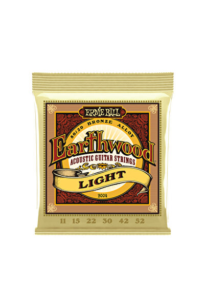 Ernie Ball P02004 Earthwood Light 80/20 برونزي 0.11 - 0.52 سلسلة جيتار صوتي