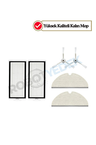 robotyedek Roborock Q8 Max Plus alb - Filtru Hepa de schimb și perie laterală...