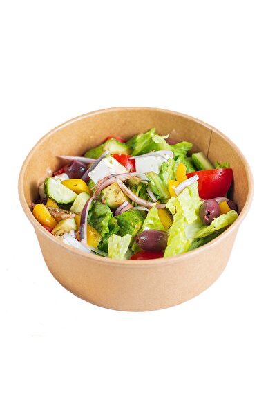 Kraft Karton Salata Kasesi Kapaklı 550cc 50 Adet