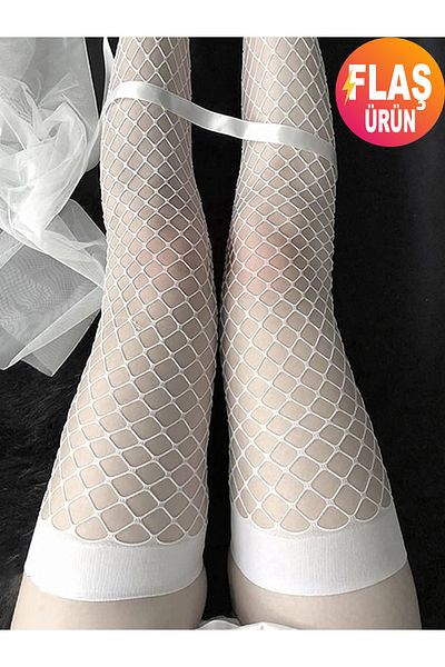 AFİTAP DESİGN Over Knee Fishnet Stocking Durable Stretchy Fancy Sexy Mesh Garter Stocking