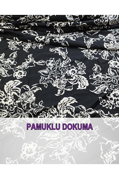 Kumaş Parça Чорно-білий колір, 145 см, бавовняна тканина