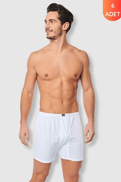 Tutku White Men's Long Passion Johns - Pack of 6