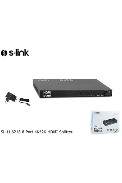 S-LINK Sl-Lu6218 8 Port 4K-2K HDMI Splitter