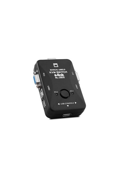 S-LINK 2Port USB Sl-2605 4X 15Pin Dsub Kvm Switch