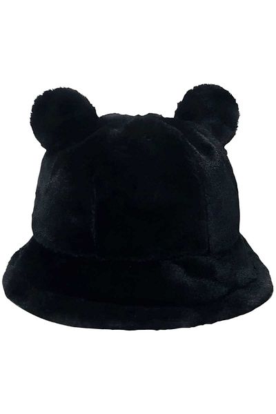 Uniquetrenders Women's Cute Bear Ear Plush Bucket Hat