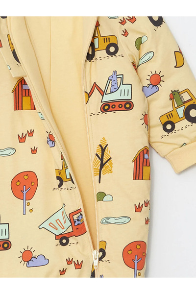 LC Waikiki LCW ECO Turuncu Bisiklet Yaka Uzun Kollu Erkek Bebek Tulum