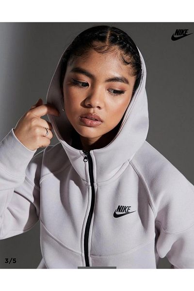 Nike Tech Fleece Pink Windrunner Women's Sweatshirt - Full-Zip Hoodie