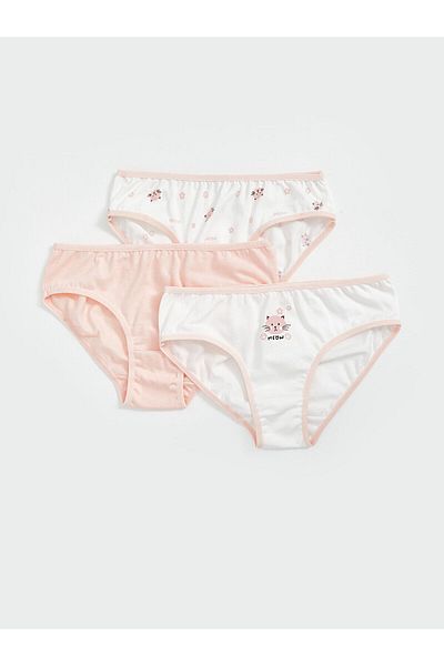 LC Waikiki Lw - Τυπωμένο κοριτσίστικο εσώρουχο 3 τεμαχίων