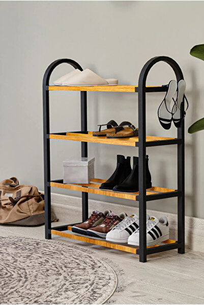 HODAF 4 KATLI 1. SINIF  4 BÖLMELİ DÜZENLEYİCİ AHŞAP AYAKKABILIK 12 ÇİFT KAPAS...