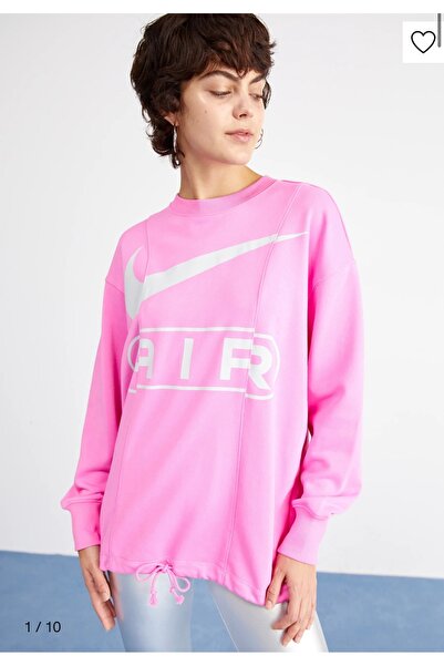 Nike Air Over-Oversized Crew-Neck French Terry ''Adjustable Waist Cord'' Pemb...