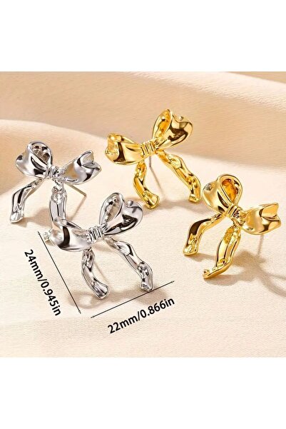 Ervalina Şık Fiyonklu Tasarım Küpe