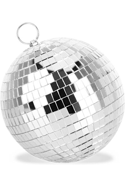 Butik disko topu 30cm büyük diskotopu gümüş ayna