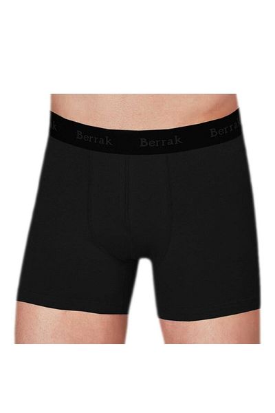 Berrak Ανδρικό 6 τεμαχίων BLACK Modal Thick Belted Lycra Boxer-Short-Slip BERRAK / 4476