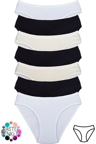 Tutku Chiloți bikini uni din elastan, 3 piese