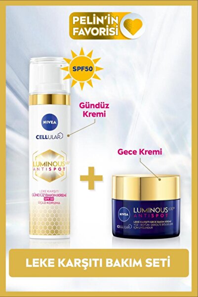 NIVEA Leke Karşıtı Gündüz Yüz Kremi 40ml, Cilt Tonu Eşitleyici Gece Kremi 50mlS.SAKLI GG228