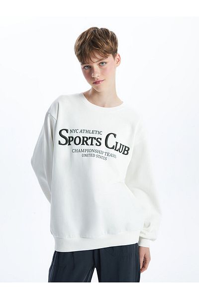 LC Waikiki Hanorac gros pentru femei oversize cu imprimeu Lcwk