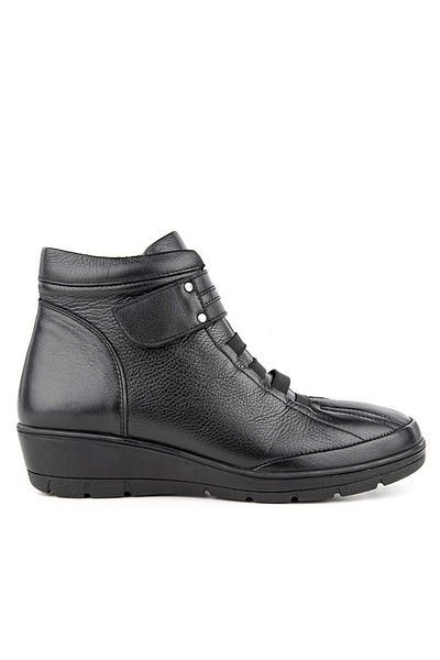 Muya Theon 6 Point Anatomical Genuine Leather Women's Boots Black