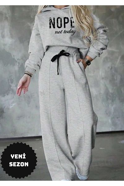 Viyamo New Season Women's Long Sleeve Stylish Casual Double Suit with Ribbed Waist