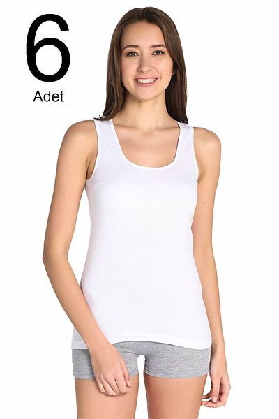 Tutku Γυναικείο Εσωρούχο Λευκό 6 Πακέτο ELF568T0136CCM6