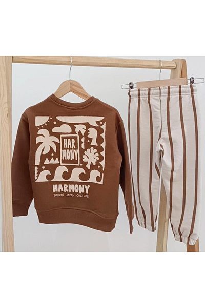 SOFT Boy's Harmony Striped Top and Bottom Tracksuit Set