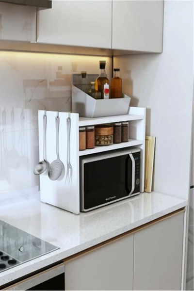 Lupicon Tezgah Üstü Fırın Mikrodalga Mutfak Rafı - Mutfak Dolabı ve Baharatlık