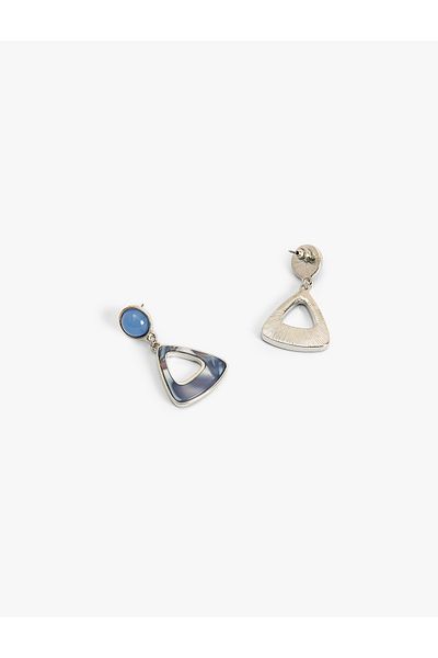 Koton Colorful Geometric Earrings - Dangle Steel Mix