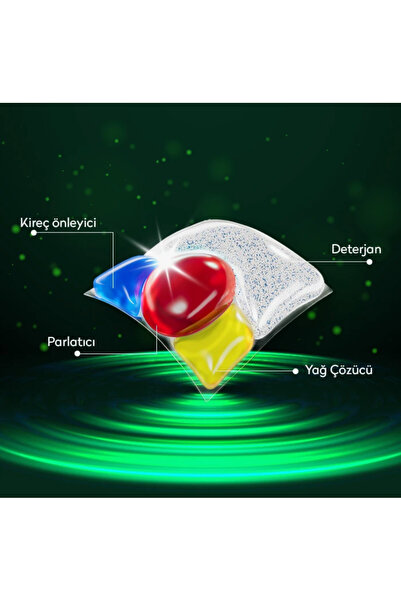 TEMS 4 Etki Bulaşık Makinesi Kapsül Deterjanı 36'lı+ 500 ml Sıvı Bulaşık Deterjanı