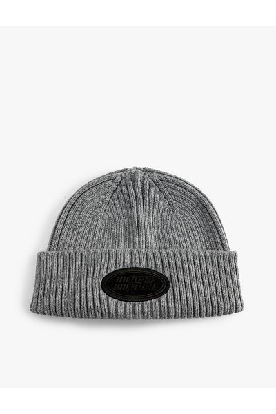 Koton Label Embroidered Layered Beret