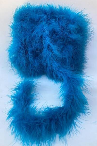 Hobigram Kedi Kuyruğu,tilki Tüyü Turkuaz Rengi Otriş Tüy Çeşitleri 1 Metre – ...