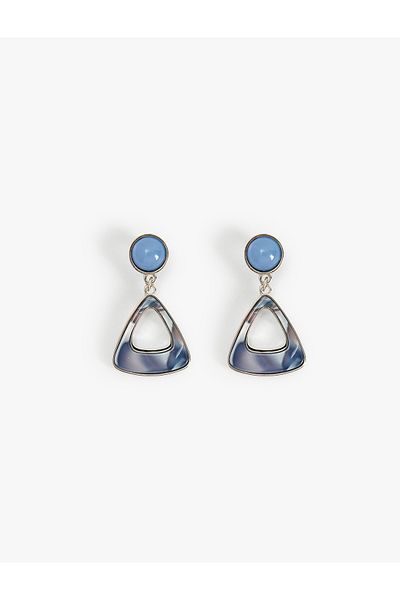 Koton Colorful Geometric Earrings - Dangle Steel Mix