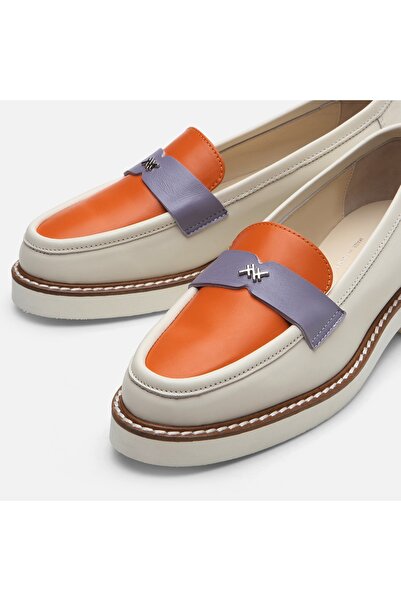 Hotiç Genuine Leather Bone Women's Loafer