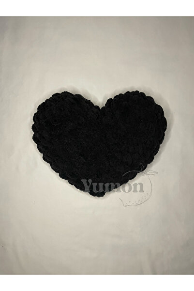 Alize Hand Knitted Puffy Heart Pillow Decorative Gift
