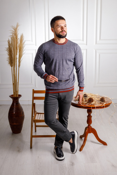 Sarar Інтерв'ю Сарар 0 Яка Вовна Сірий Трикотажний Светр