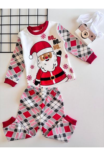 cacobutik Children's Christmas Theme Santa Claus Printed Pajamas Set