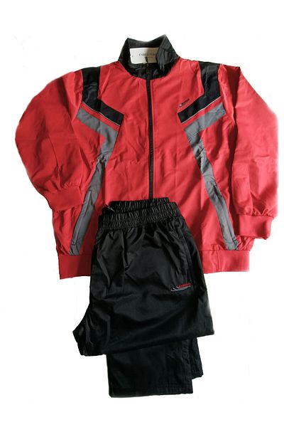 Enrico Ferry Men's Red Half Turtleneck Straight Leg Marathon Plus Size Tracksuit Set Edy2637B-K