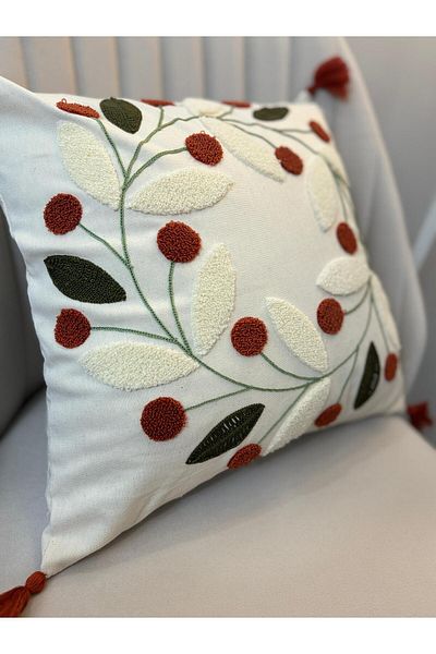 ŞENER HOME Decorative Punch Throw Pillow Cover